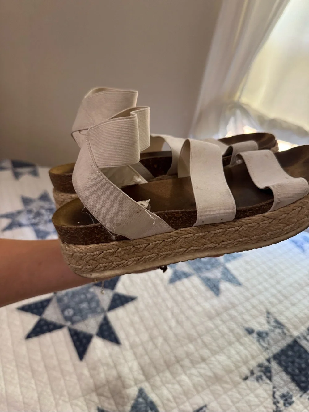 Steve Madden White Triple-Strap Sandals